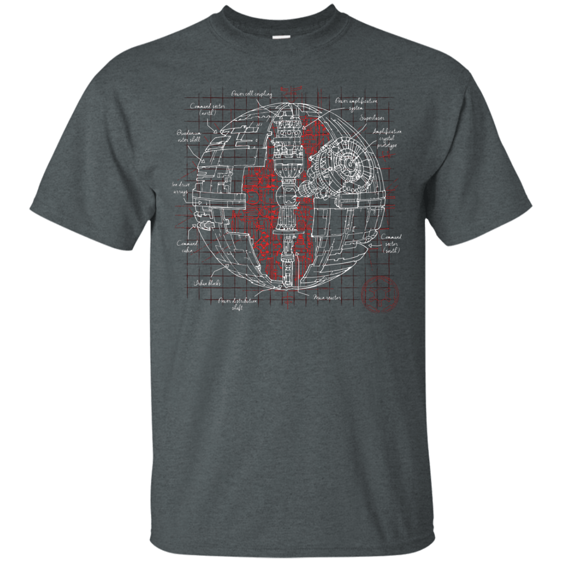 T-Shirts Dark Heather / S Death Star Plan T-Shirt