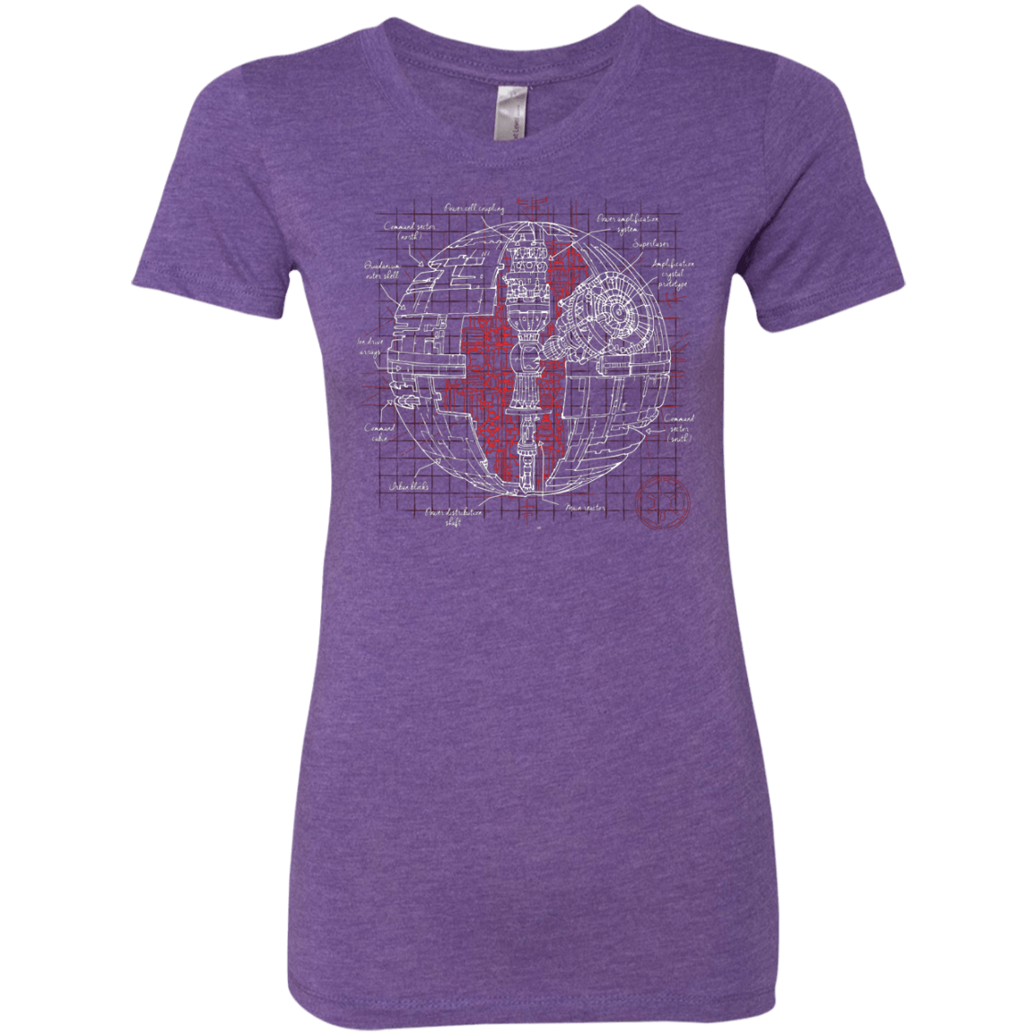 T-Shirts Purple Rush / S Death Star Plan Women's Triblend T-Shirt