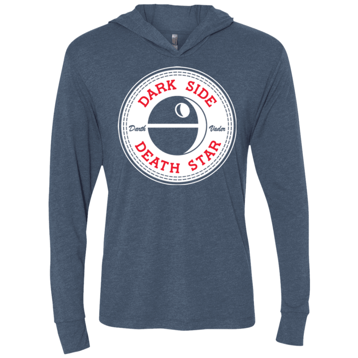 T-Shirts Indigo / X-Small Death Star Triblend Long Sleeve Hoodie Tee