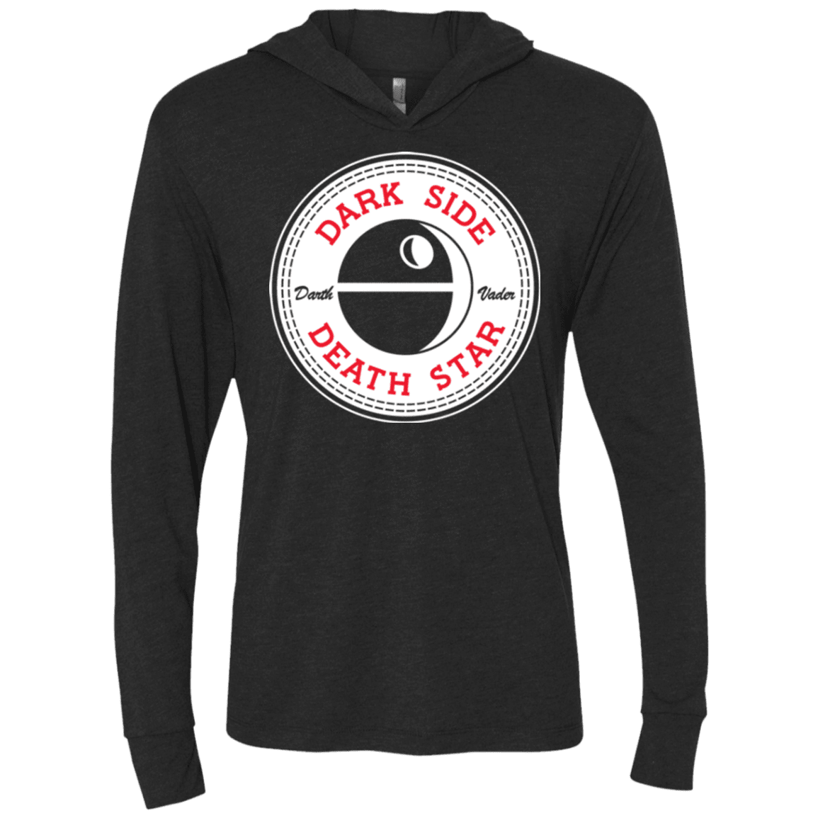 T-Shirts Vintage Black / X-Small Death Star Triblend Long Sleeve Hoodie Tee