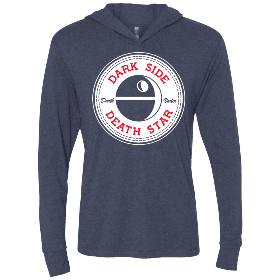 T-Shirts Vintage Navy / X-Small Death Star Triblend Long Sleeve Hoodie Tee