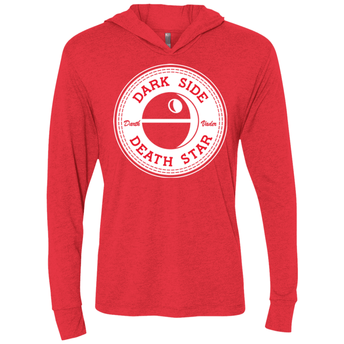 T-Shirts Vintage Red / X-Small Death Star Triblend Long Sleeve Hoodie Tee