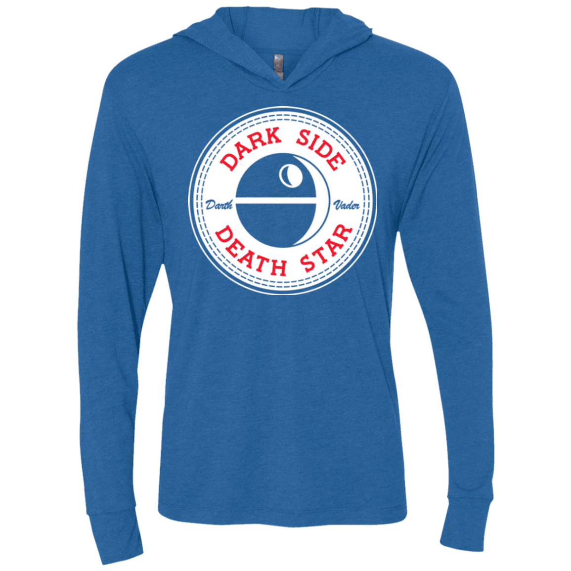 T-Shirts Vintage Royal / X-Small Death Star Triblend Long Sleeve Hoodie Tee