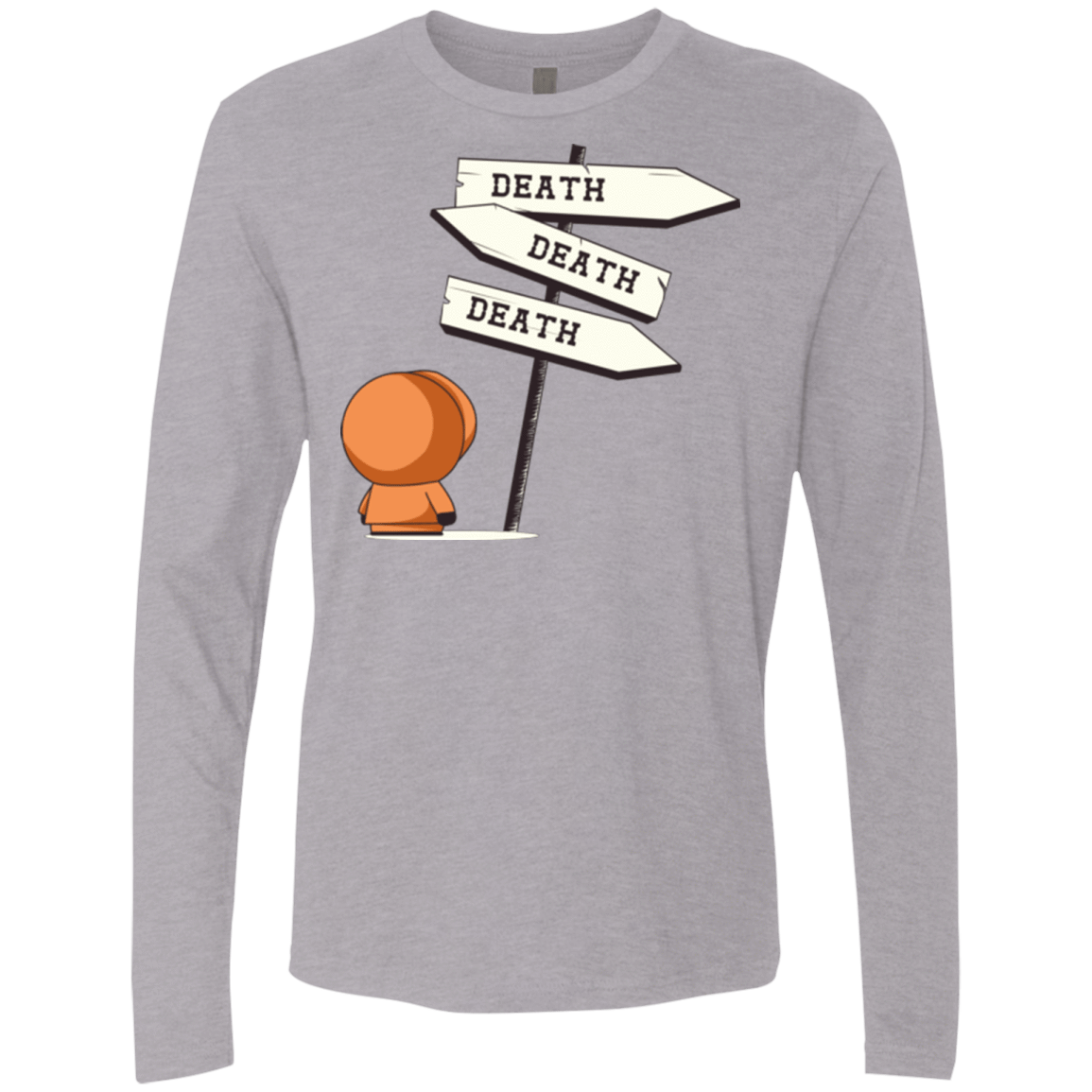 T-Shirts Heather Grey / Small DEATH TINY Men's Premium Long Sleeve