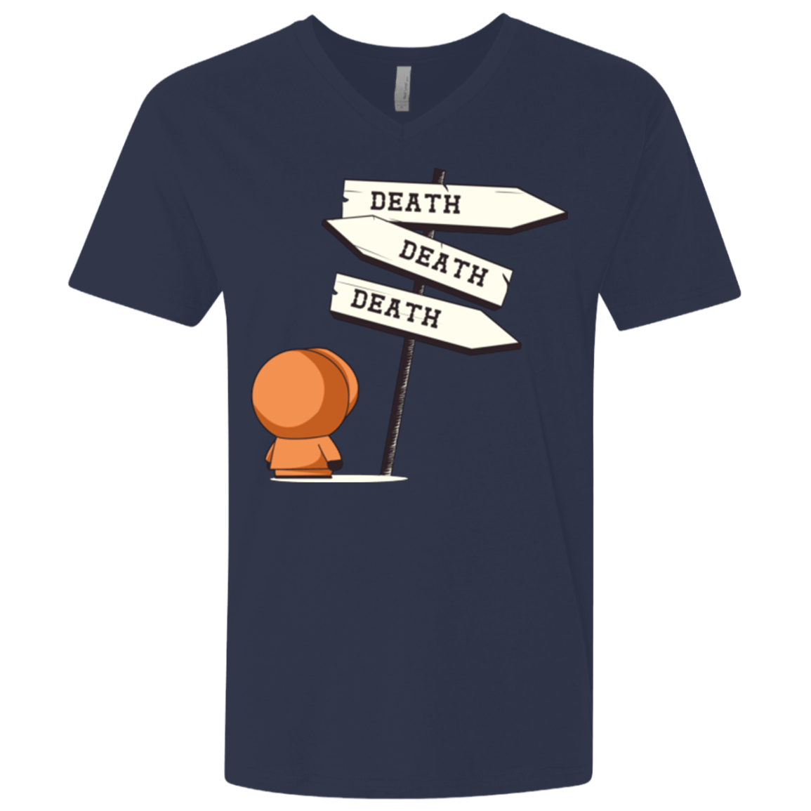 T-Shirts Midnight Navy / X-Small DEATH TINY Men's Premium V-Neck