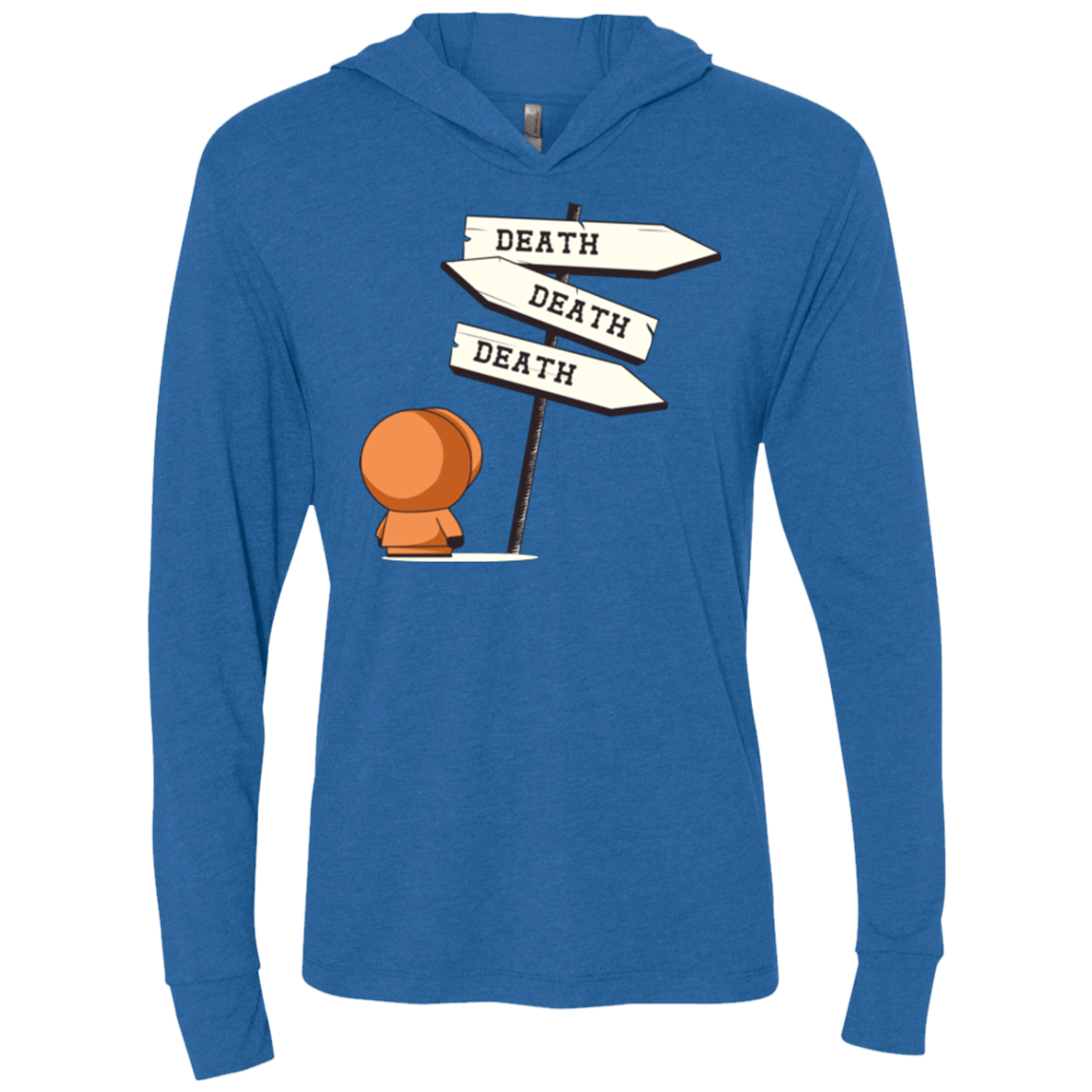 T-Shirts Vintage Royal / X-Small DEATH TINY Triblend Long Sleeve Hoodie Tee