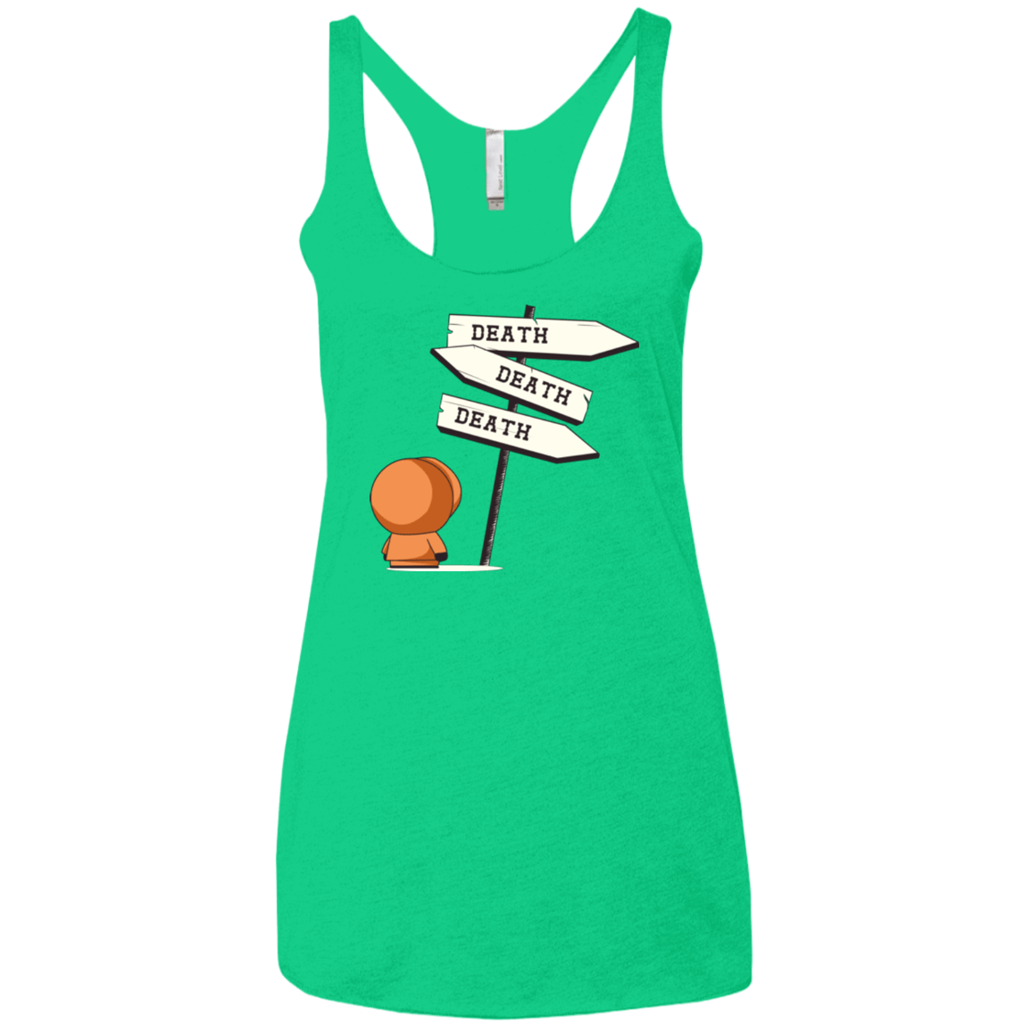 T-Shirts Envy / X-Small DEATH TINY Women's Triblend Racerback Tank