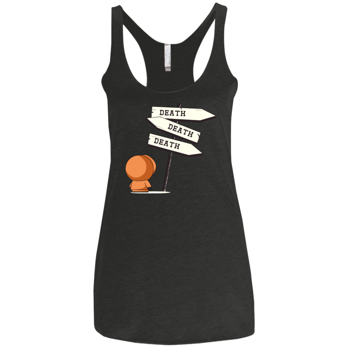 T-Shirts Vintage Black / X-Small DEATH TINY Women's Triblend Racerback Tank