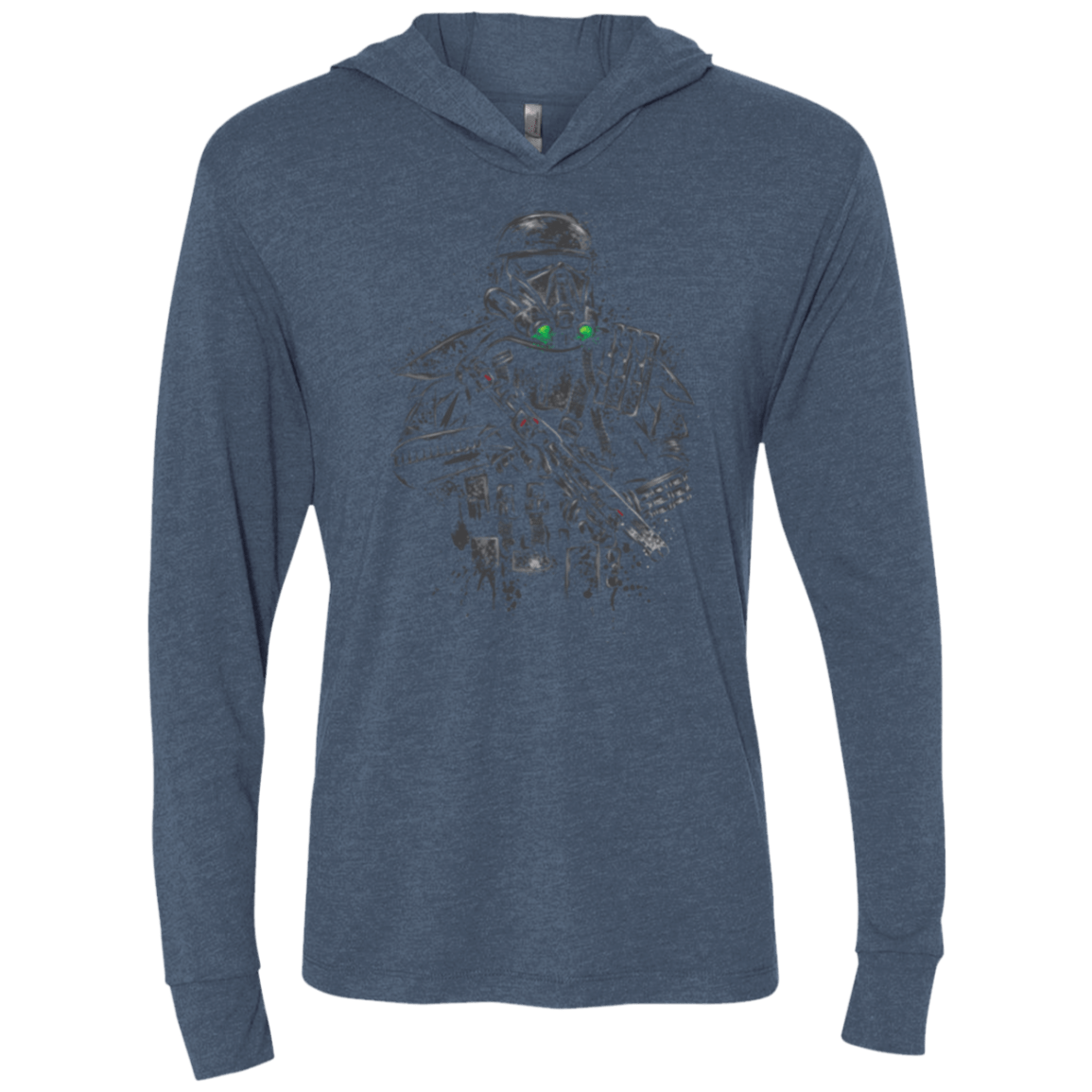T-Shirts Indigo / X-Small Death Trooper Triblend Long Sleeve Hoodie Tee