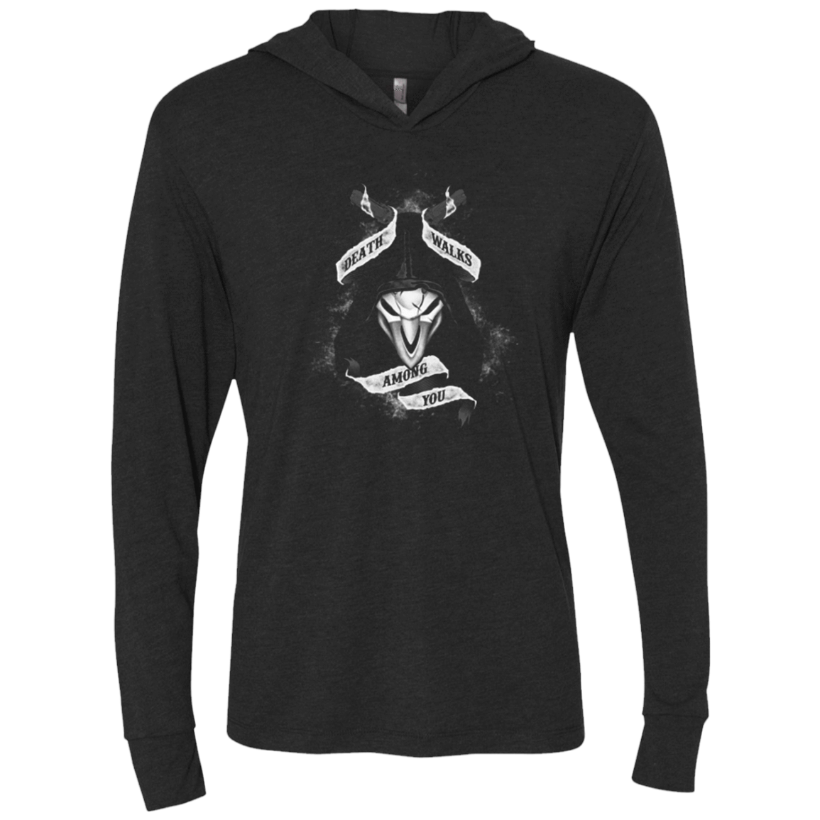 T-Shirts Vintage Black / X-Small Death Walks Among You Triblend Long Sleeve Hoodie Tee