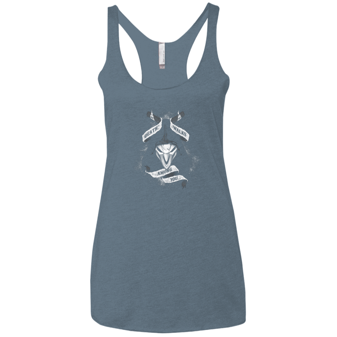 T-Shirts Indigo / X-Small Death Walks Among You Women's Triblend Racerback Tank
