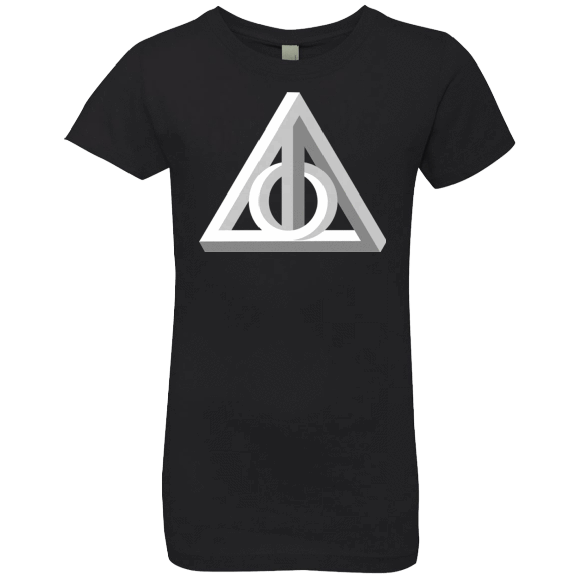 T-Shirts Black / YXS Deathly Impossible Hallows Girls Premium T-Shirt