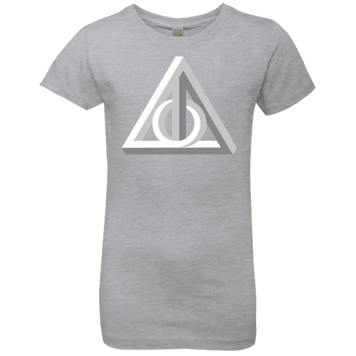 T-Shirts Heather Grey / YXS Deathly Impossible Hallows Girls Premium T-Shirt