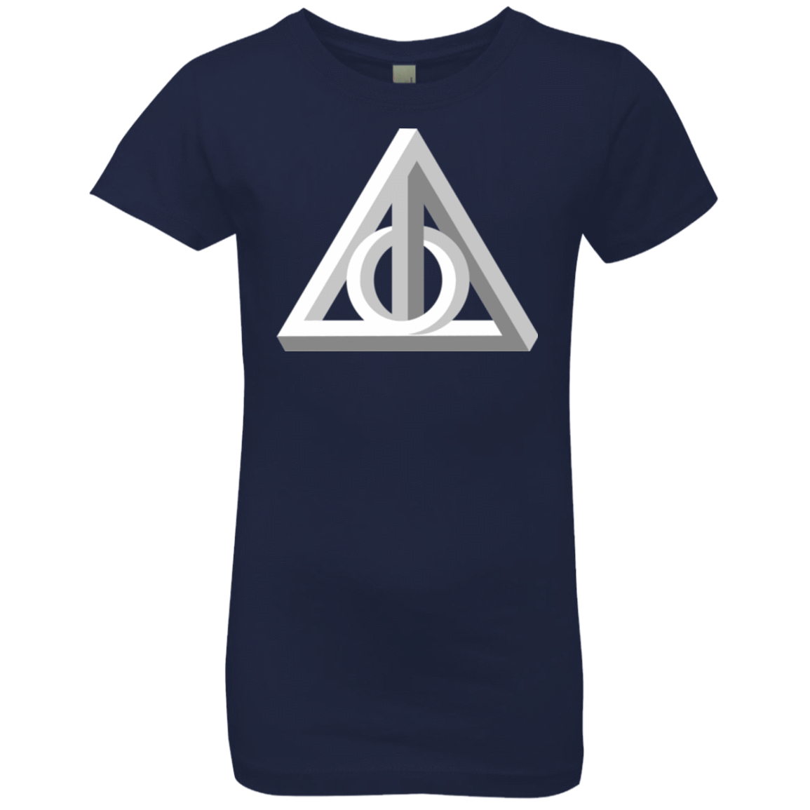 T-Shirts Midnight Navy / YXS Deathly Impossible Hallows Girls Premium T-Shirt