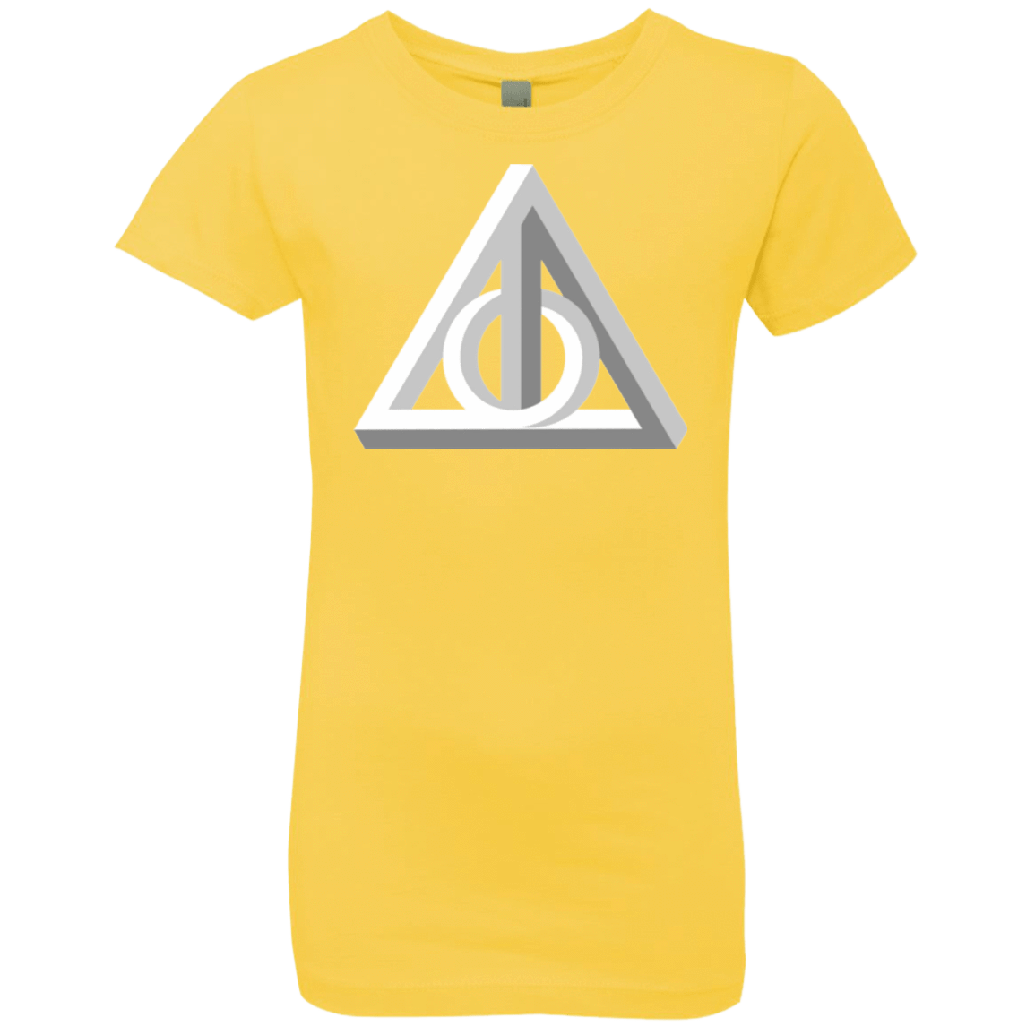 T-Shirts Vibrant Yellow / YXS Deathly Impossible Hallows Girls Premium T-Shirt