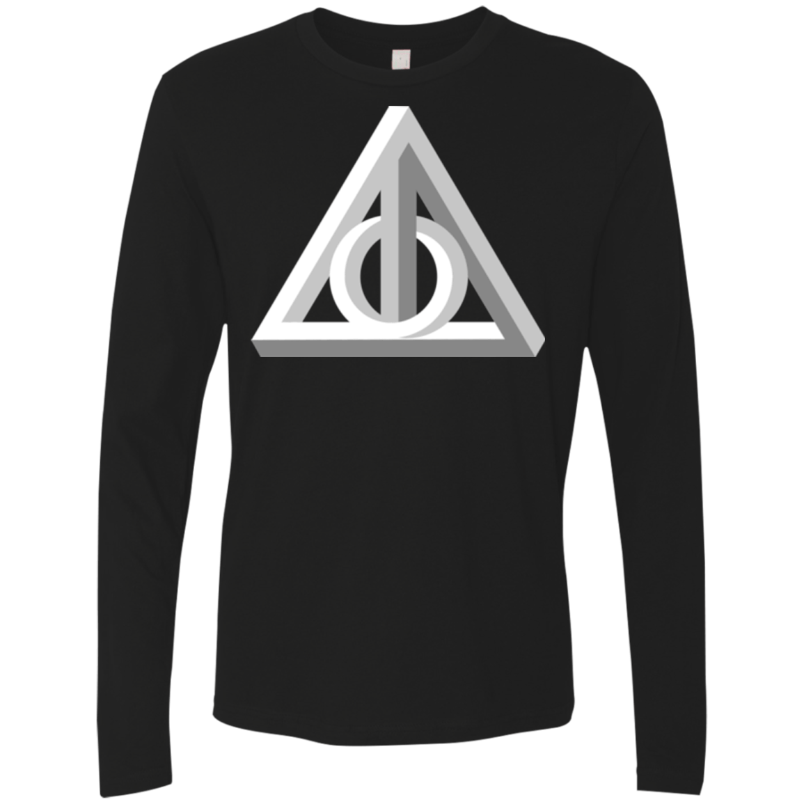 T-Shirts Black / Small Deathly Impossible Hallows Men's Premium Long Sleeve
