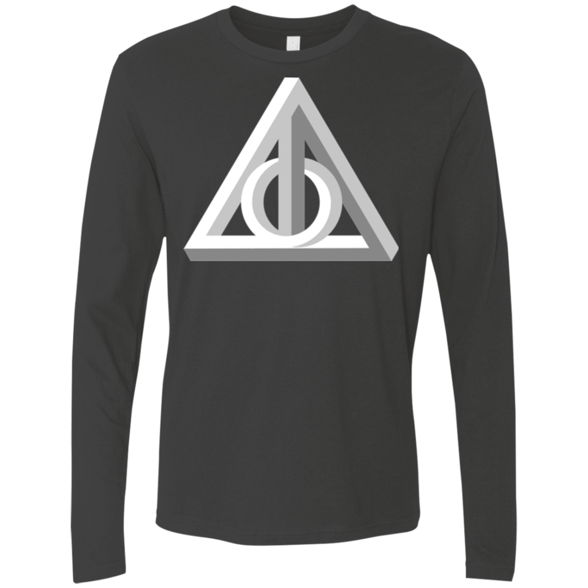 T-Shirts Heavy Metal / Small Deathly Impossible Hallows Men's Premium Long Sleeve