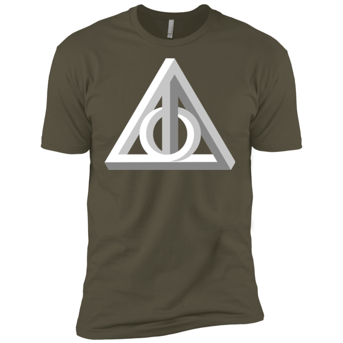 T-Shirts Military Green / X-Small Deathly Impossible Hallows Men's Premium T-Shirt
