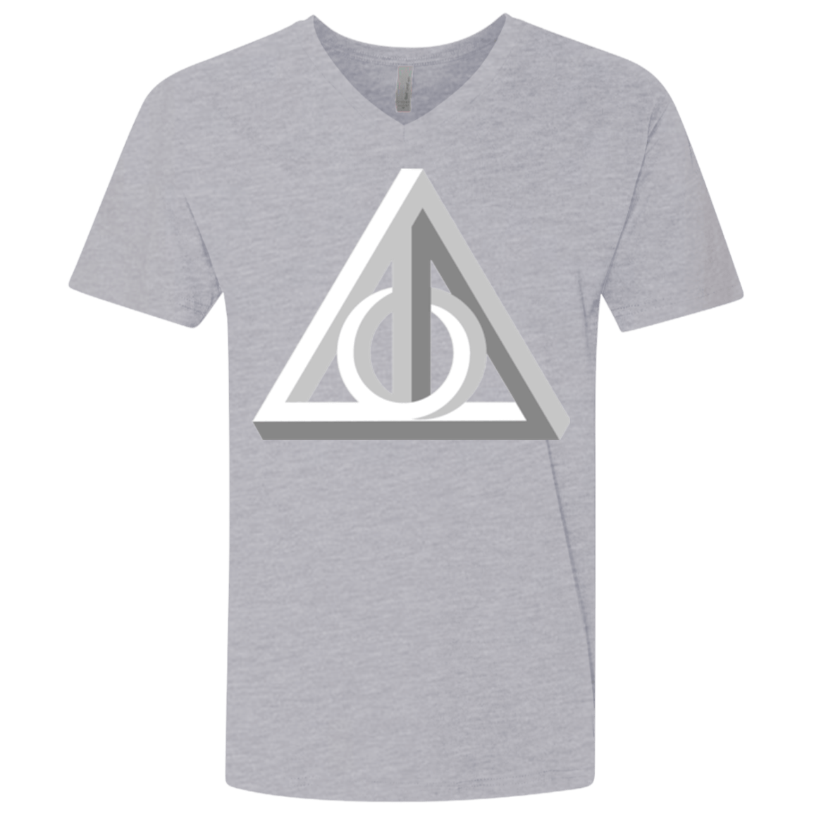 T-Shirts Heather Grey / X-Small Deathly Impossible Hallows Men's Premium V-Neck