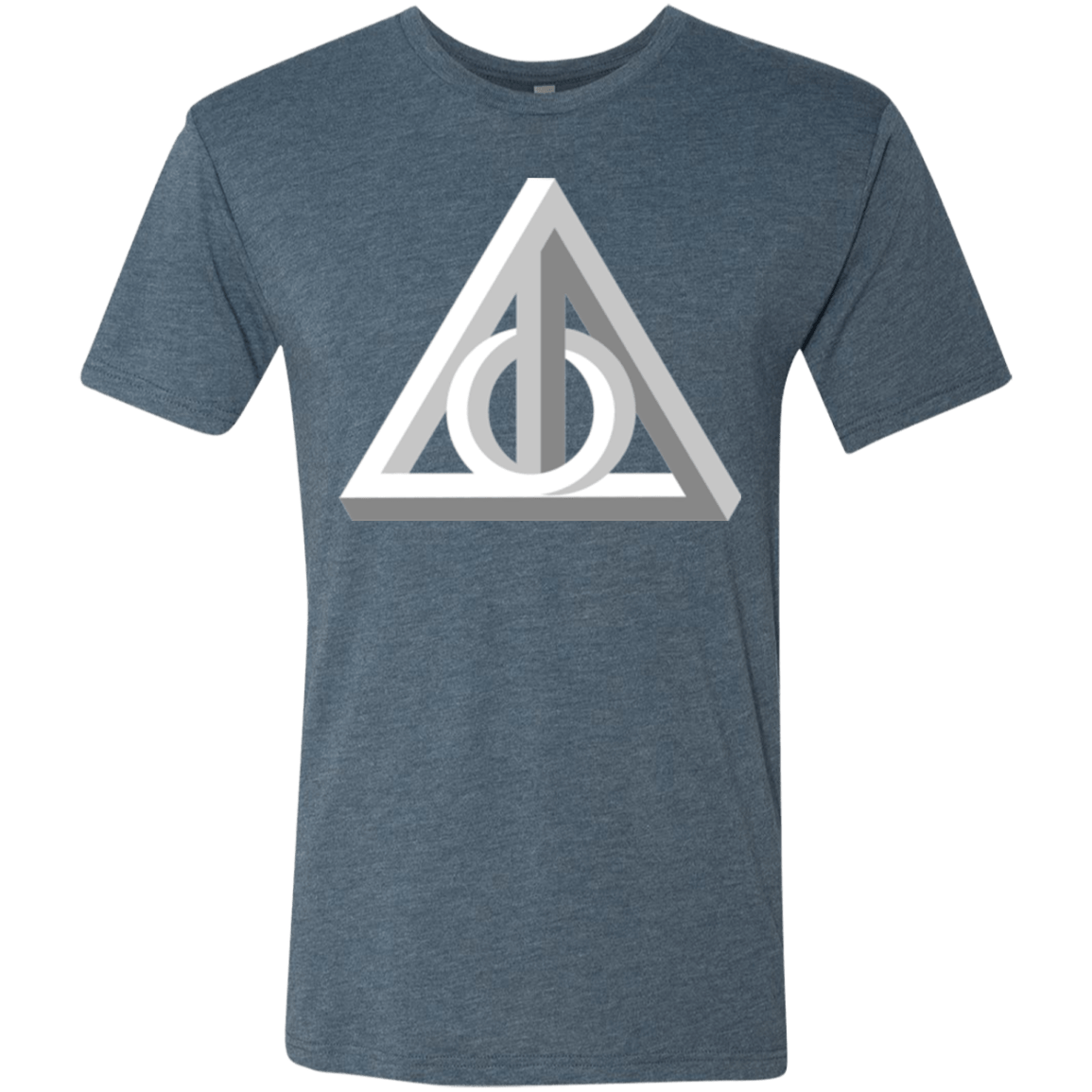 T-Shirts Indigo / Small Deathly Impossible Hallows Men's Triblend T-Shirt