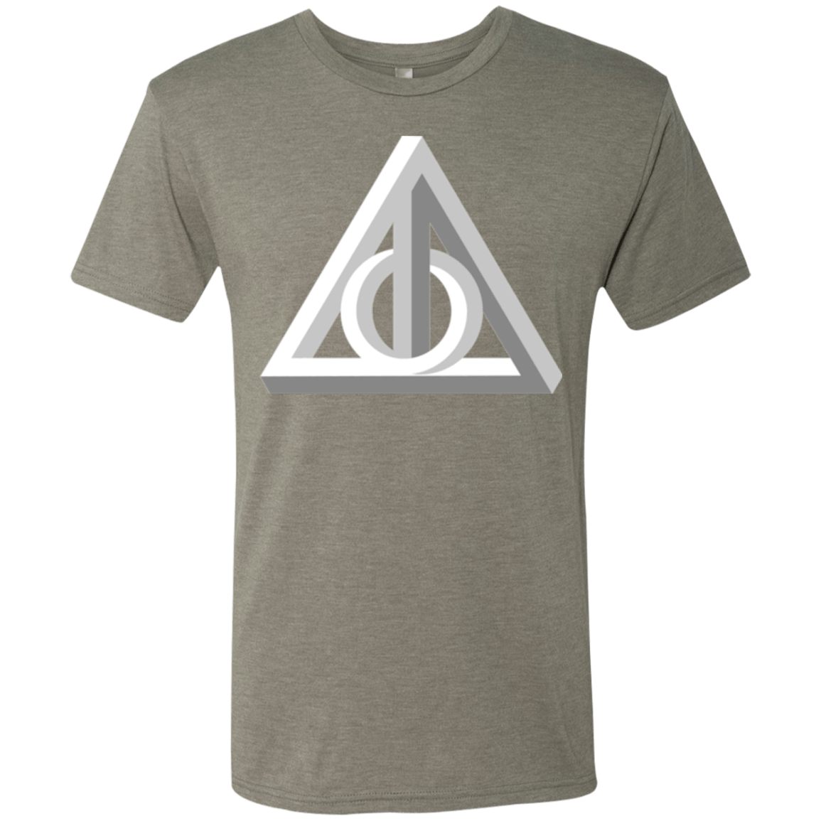 T-Shirts Venetian Grey / Small Deathly Impossible Hallows Men's Triblend T-Shirt