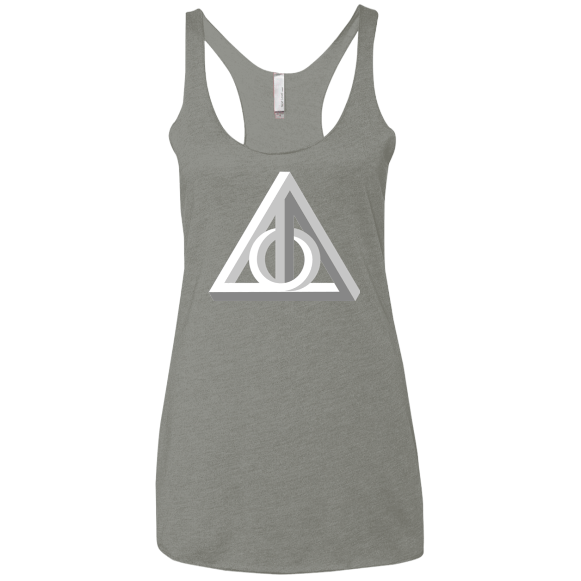T-Shirts Venetian Grey / X-Small Deathly Impossible Hallows Women's Triblend Racerback Tank