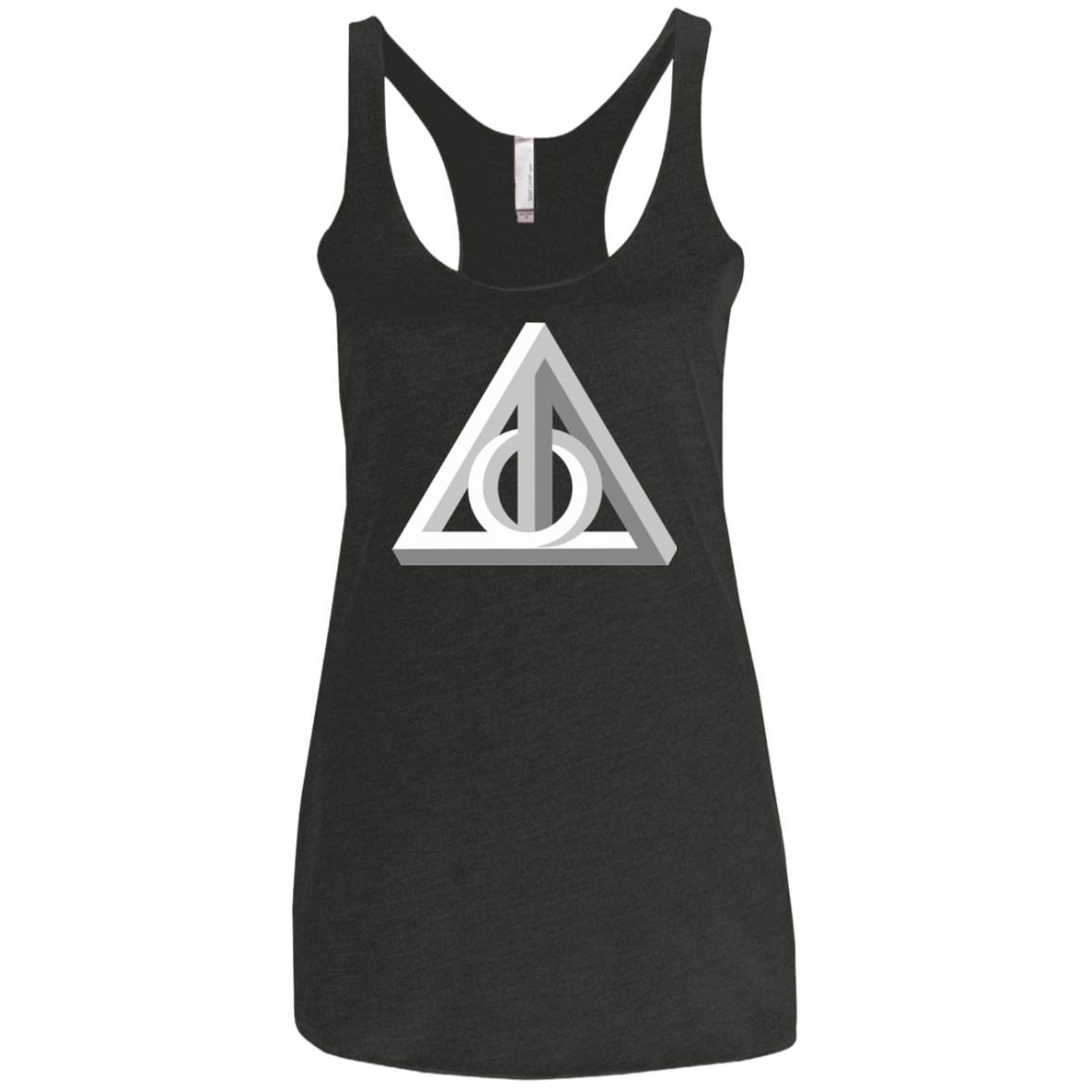 T-Shirts Vintage Black / X-Small Deathly Impossible Hallows Women's Triblend Racerback Tank