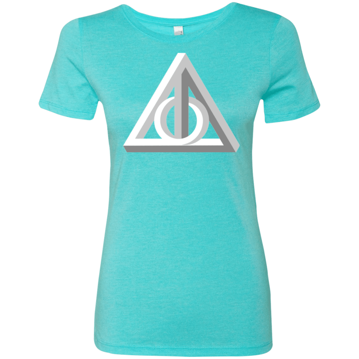 T-Shirts Tahiti Blue / Small Deathly Impossible Hallows Women's Triblend T-Shirt