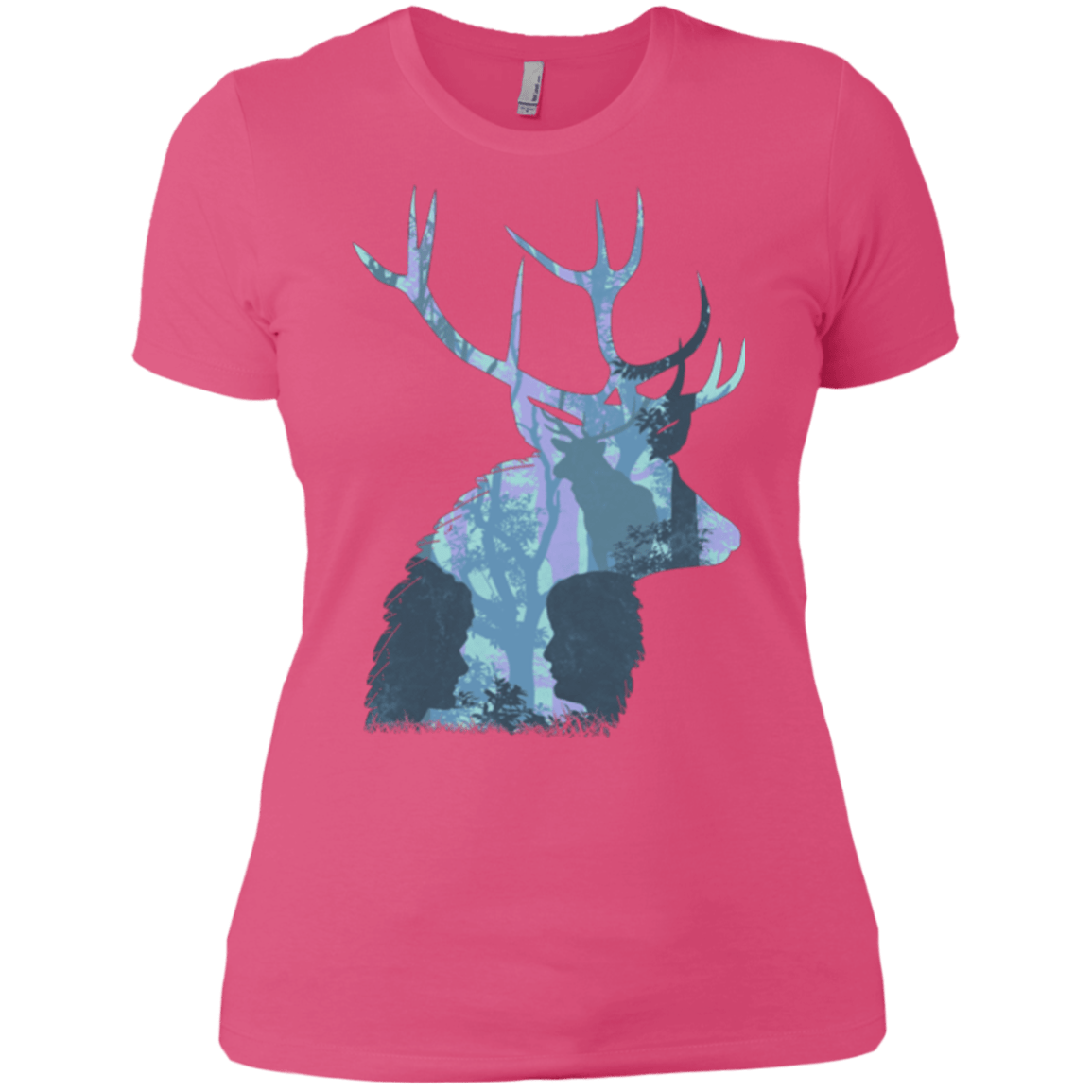 T-Shirts Hot Pink / X-Small Deer Cannibal Women's Premium T-Shirt