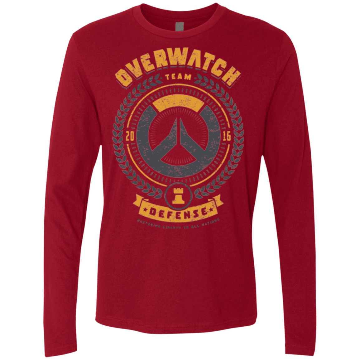 T-Shirts Cardinal / Small Defense Team Men's Premium Long Sleeve