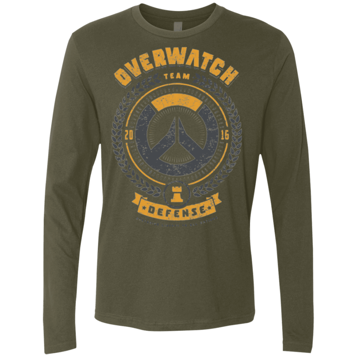 T-Shirts Military Green / Small Defense Team Men's Premium Long Sleeve