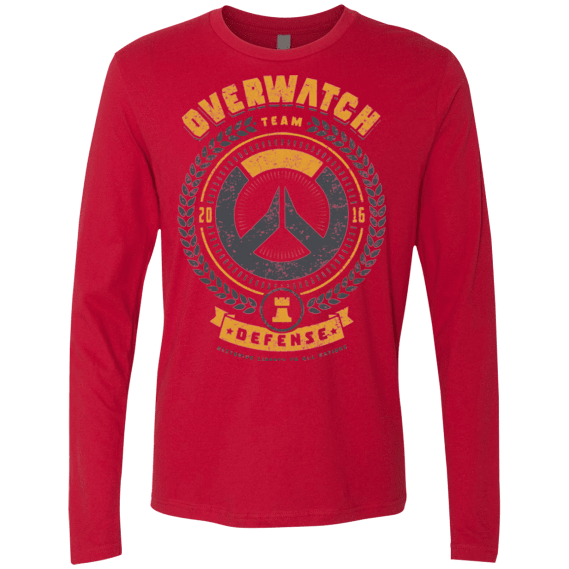 T-Shirts Red / Small Defense Team Men's Premium Long Sleeve