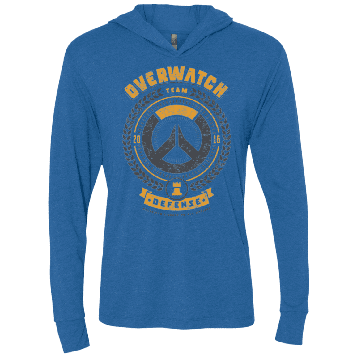 T-Shirts Vintage Royal / X-Small Defense Team Triblend Long Sleeve Hoodie Tee