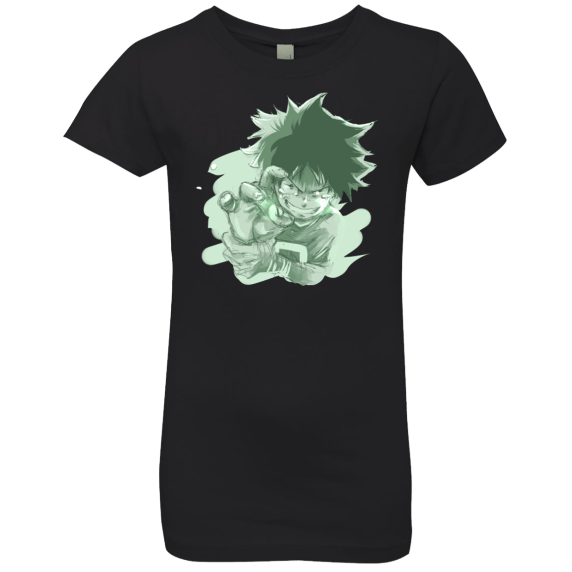 T-Shirts Black / YXS Deku Sketch Girls Premium T-Shirt