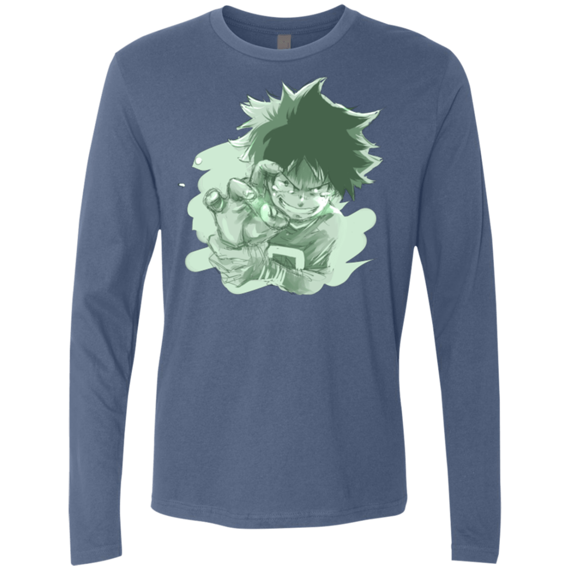 T-Shirts Indigo / Small Deku Sketch Men's Premium Long Sleeve