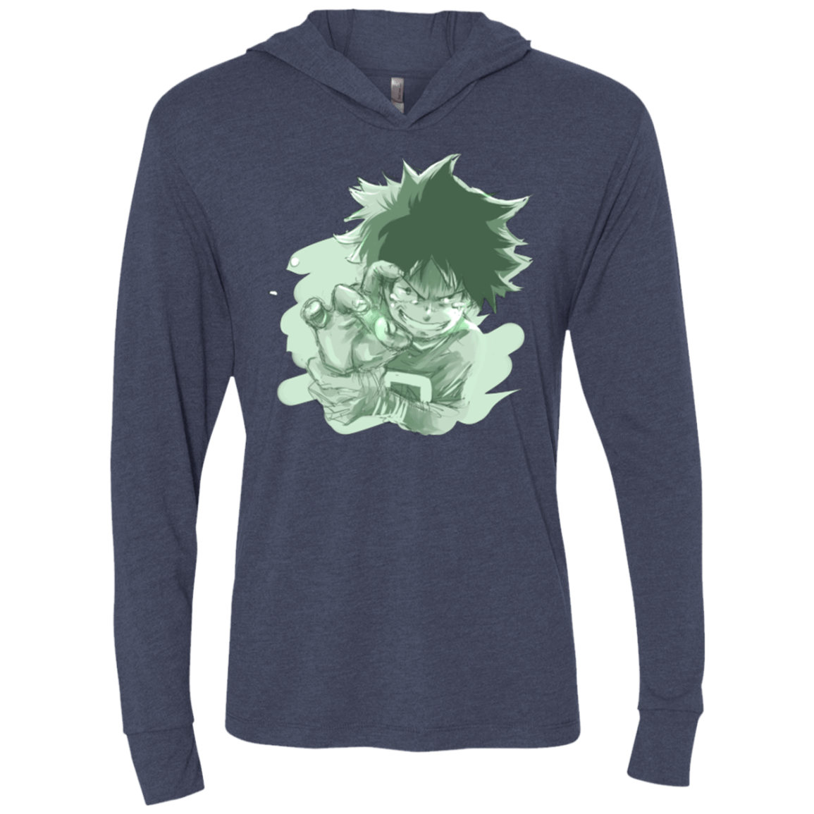 T-Shirts Vintage Navy / X-Small Deku Sketch Triblend Long Sleeve Hoodie Tee