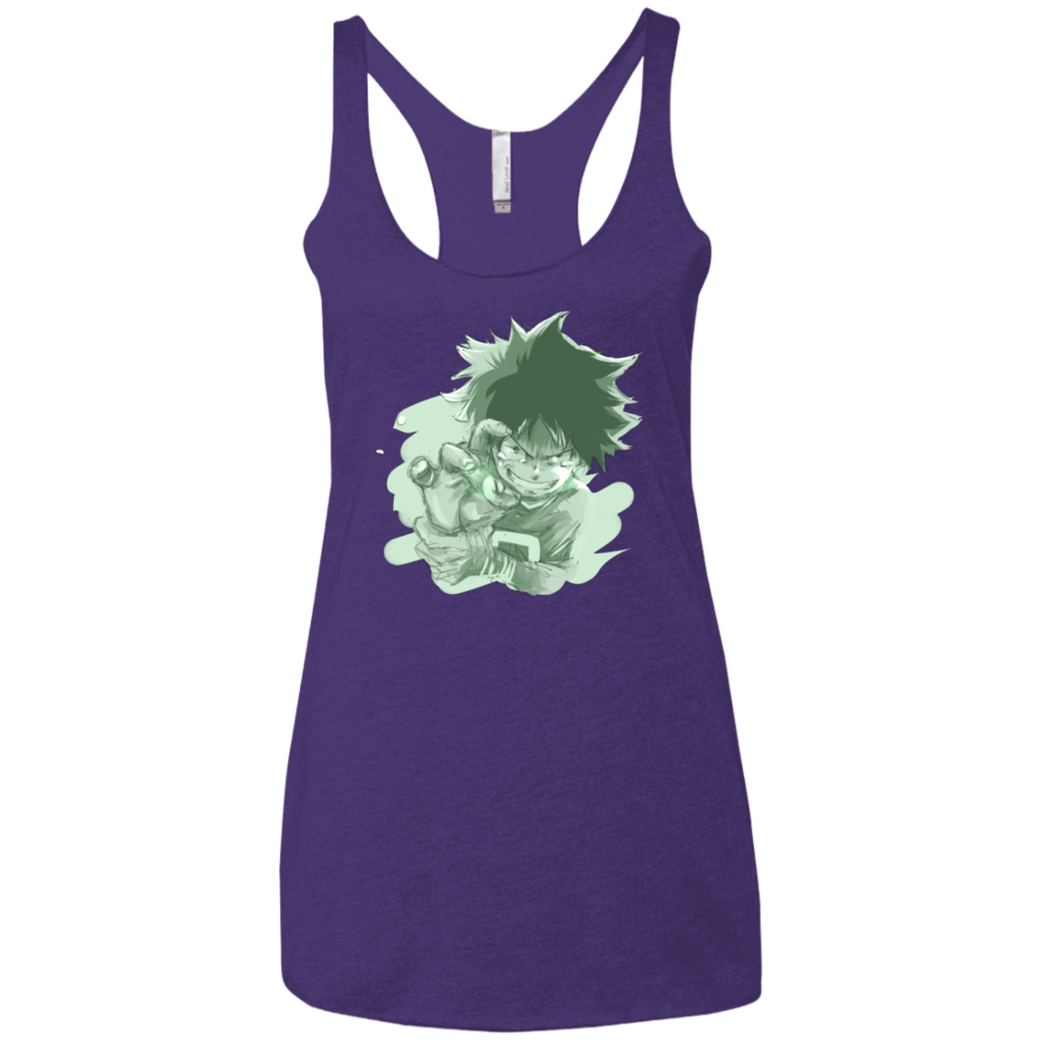 T-Shirts Purple / X-Small Deku Sketch Women's Triblend Racerback Tank