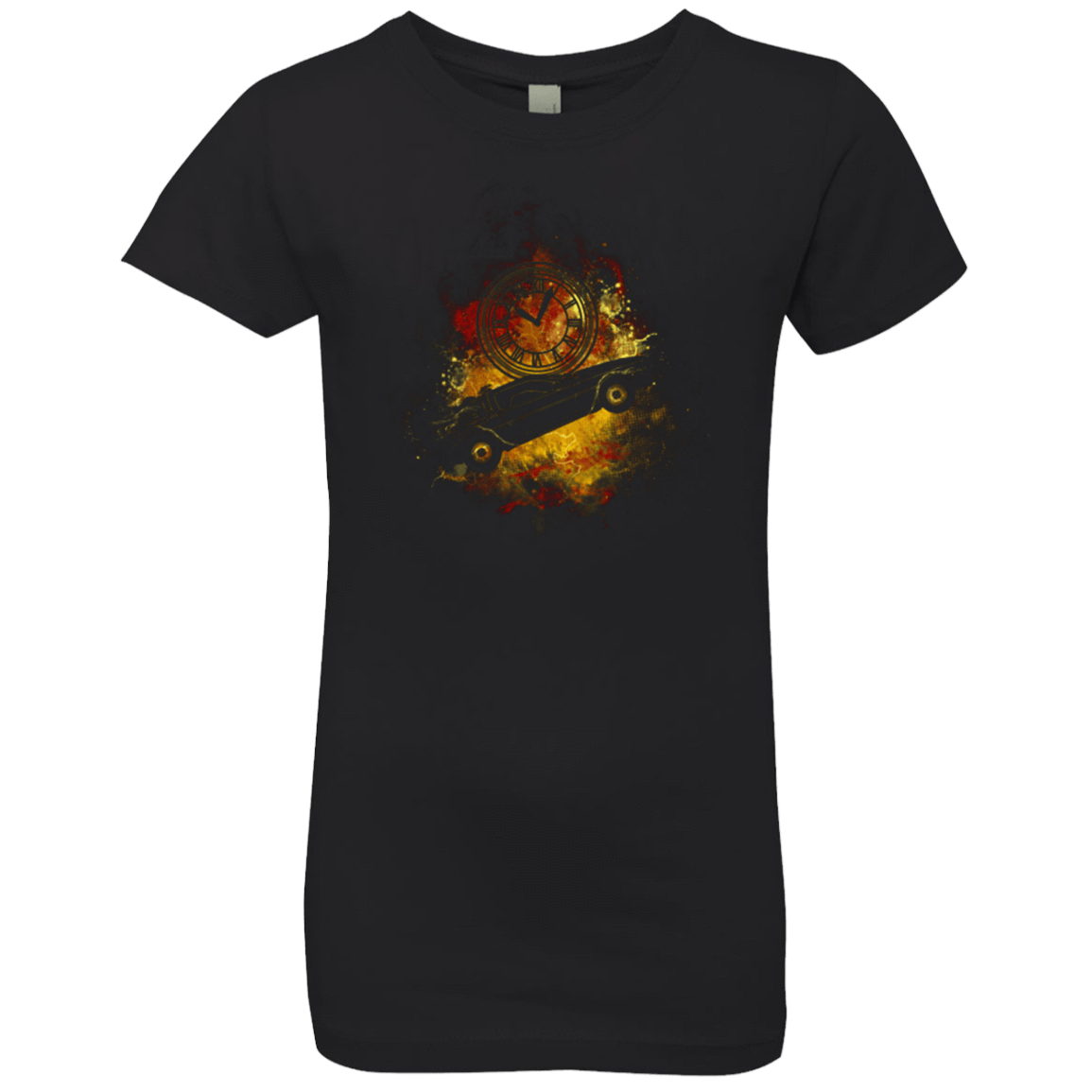 T-Shirts Black / YXS DELOREAN ART Girls Premium T-Shirt