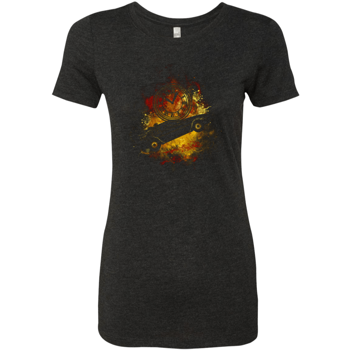 T-Shirts Vintage Black / Small DELOREAN ART Women's Triblend T-Shirt