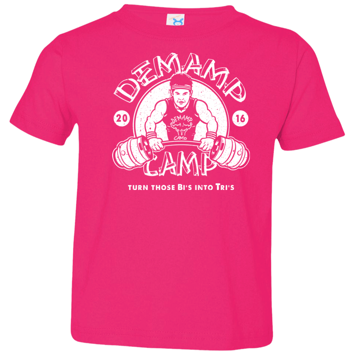 T-Shirts Hot Pink / 2T Demamp Camp Toddler Premium T-Shirt