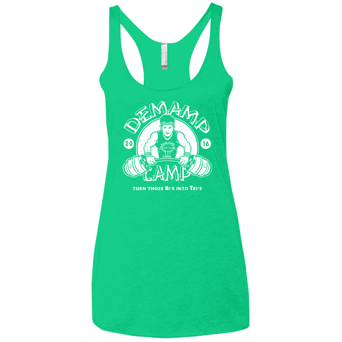 T-Shirts Envy / X-Small Demamp Camp Women's Triblend Racerback Tank