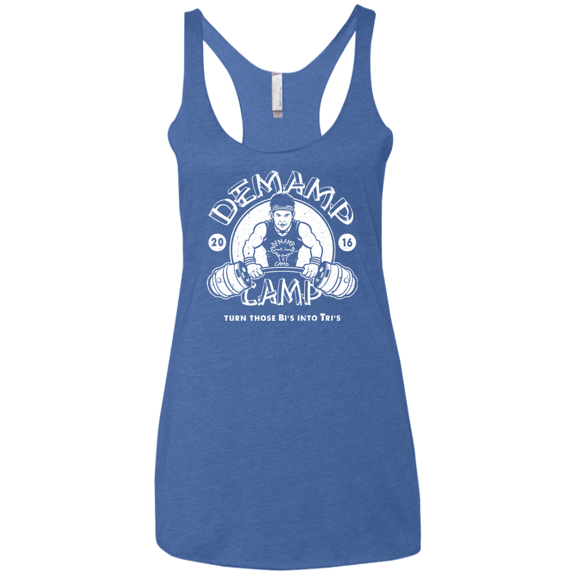 T-Shirts Vintage Royal / X-Small Demamp Camp Women's Triblend Racerback Tank