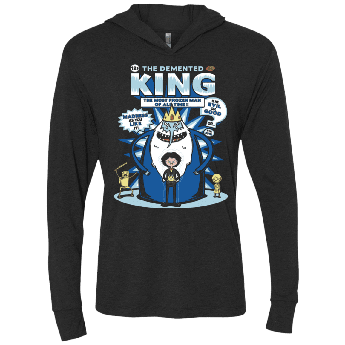 T-Shirts Vintage Black / X-Small Demented king Triblend Long Sleeve Hoodie Tee