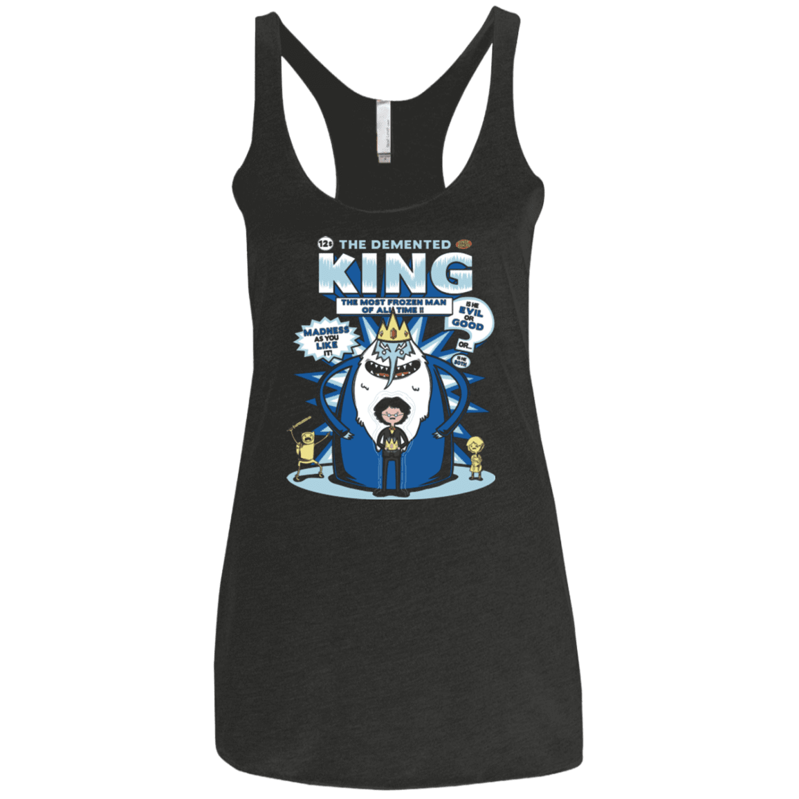T-Shirts Vintage Black / X-Small Demented king Women's Triblend Racerback Tank
