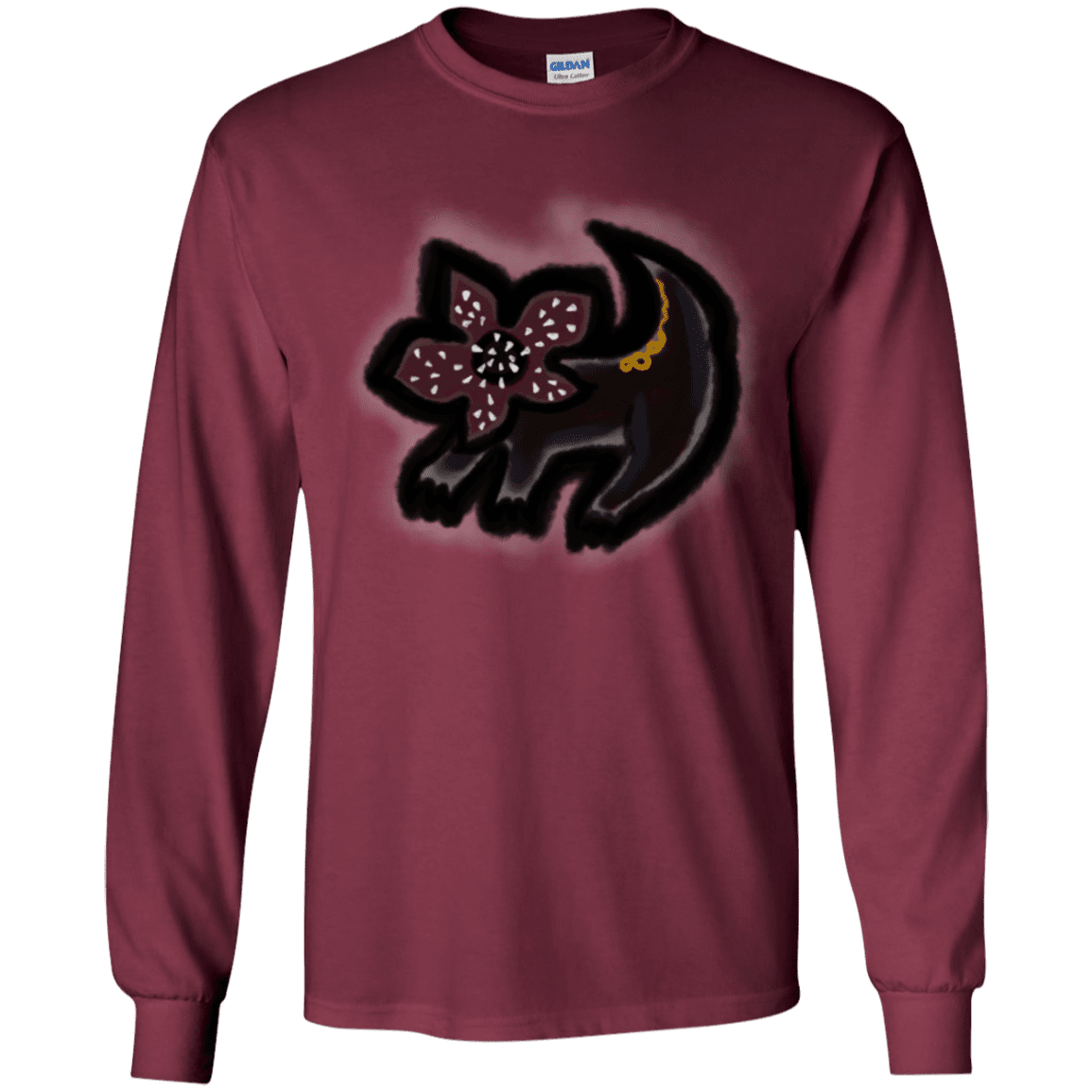 T-Shirts Maroon / YS Demodog Rupestre Youth Long Sleeve T-Shirt
