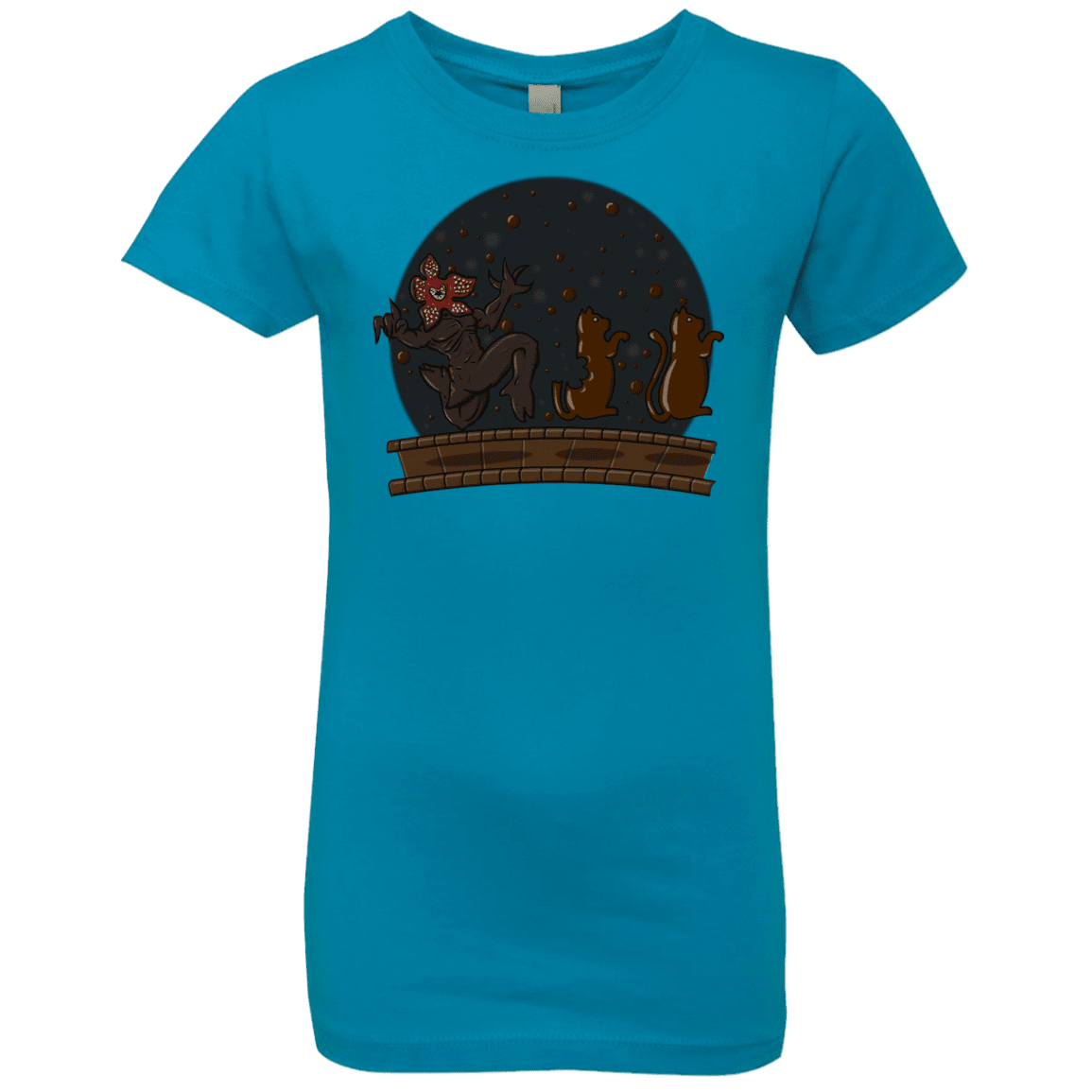 T-Shirts Turquoise / YXS Demogorgon Chocolata Girls Premium T-Shirt