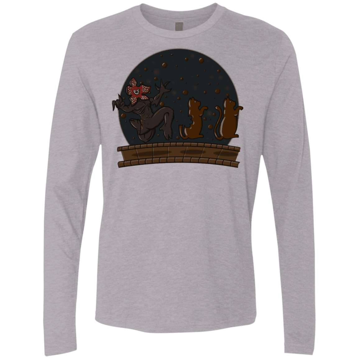 T-Shirts Heather Grey / S Demogorgon Chocolata Men's Premium Long Sleeve