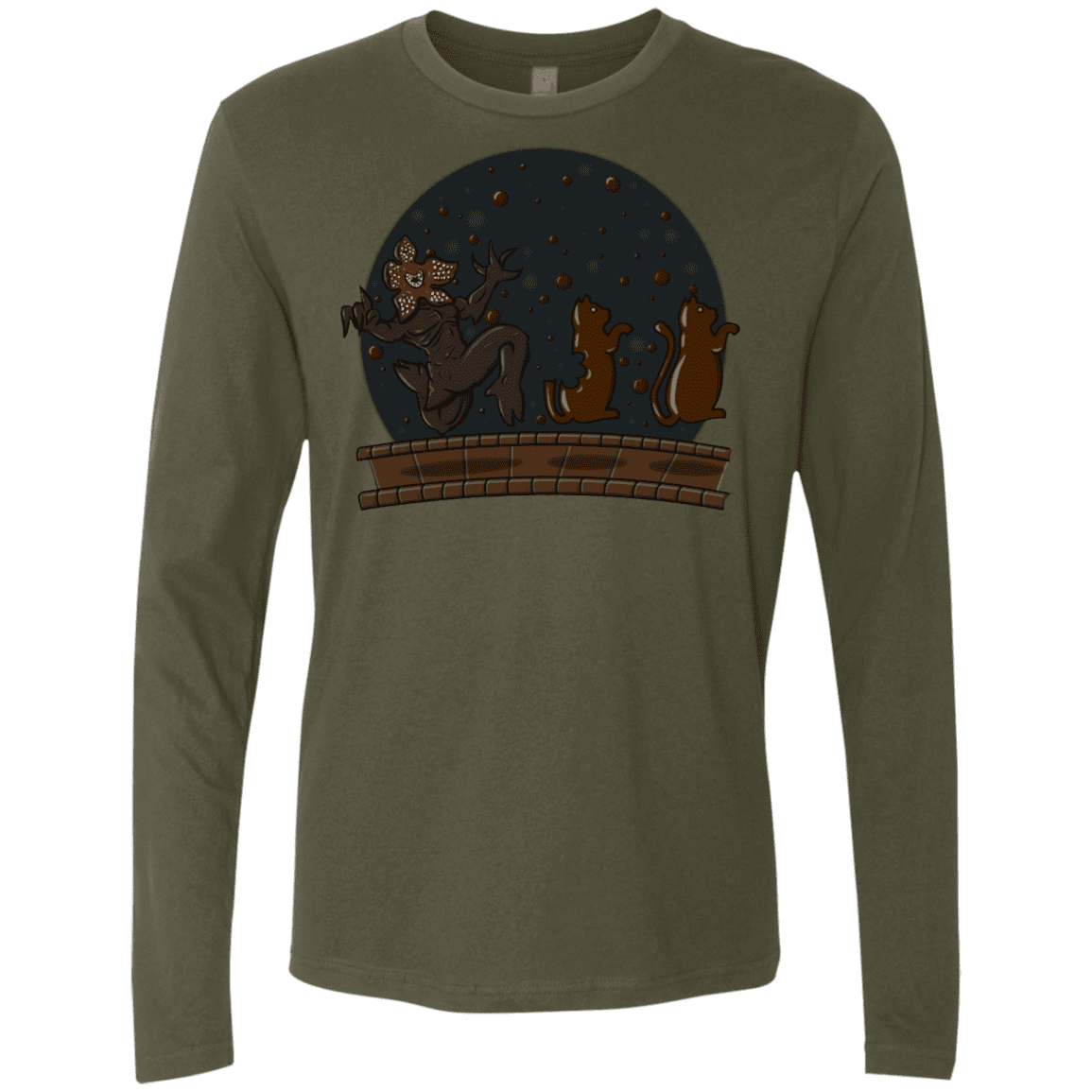 T-Shirts Military Green / S Demogorgon Chocolata Men's Premium Long Sleeve