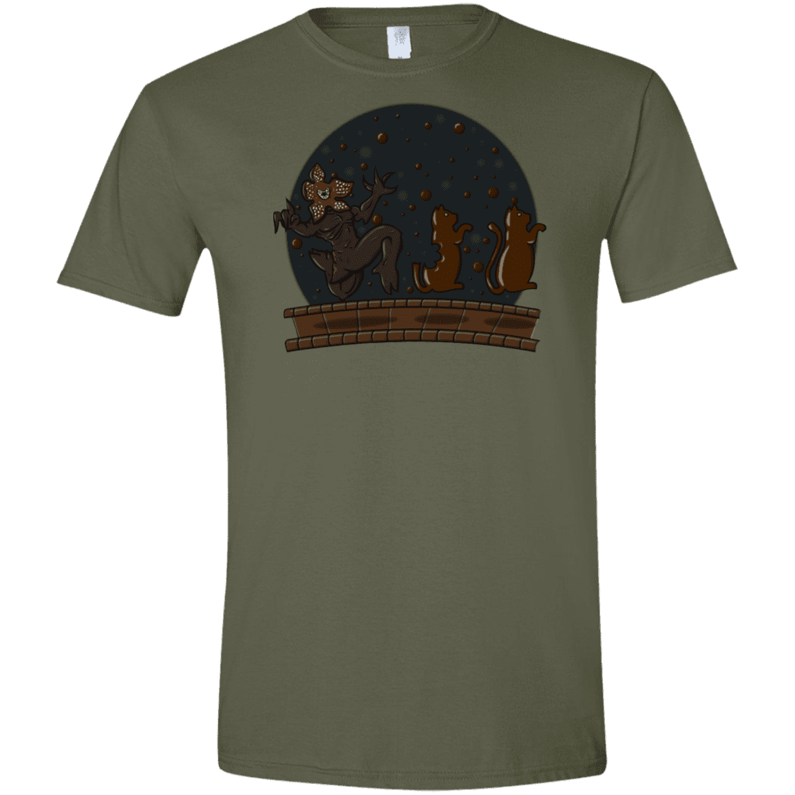T-Shirts Military Green / S Demogorgon Chocolata Men's Semi-Fitted Softstyle