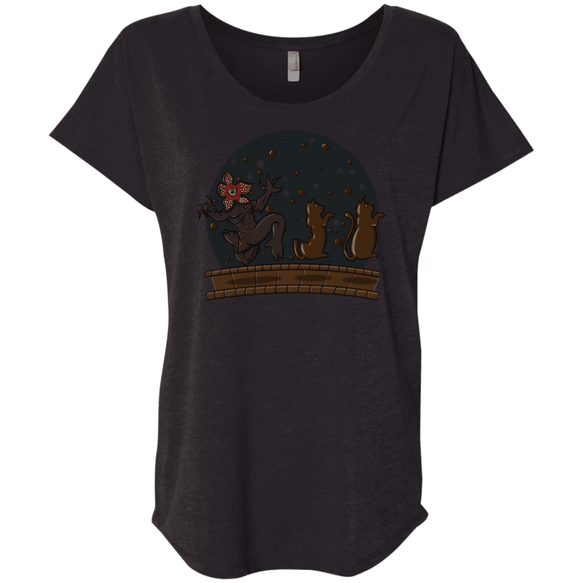 T-Shirts Vintage Black / X-Small Demogorgon Chocolata Triblend Dolman Sleeve